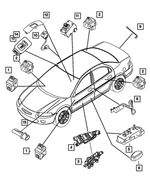 4606592AB - : Central Locking Switch for Chrysler: Sebring | Dodge: Stratus Image