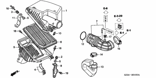 Air Cleaner for 2004 Acura RL #0