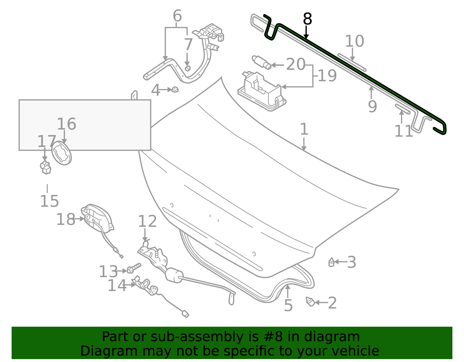 0K2A2-52791 - Torsion Bar 2002-2004 Kia Spectra | Smithtown Kia Parts