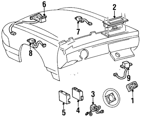 Air Bag Components for 1996 Cadillac DeVille #0
