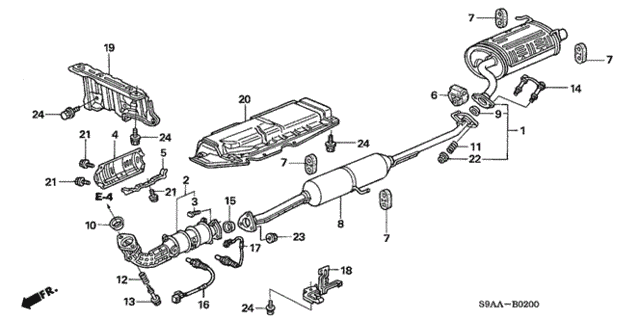 Exhaust Pipe - Muffler for 2006 Honda CR-V #0