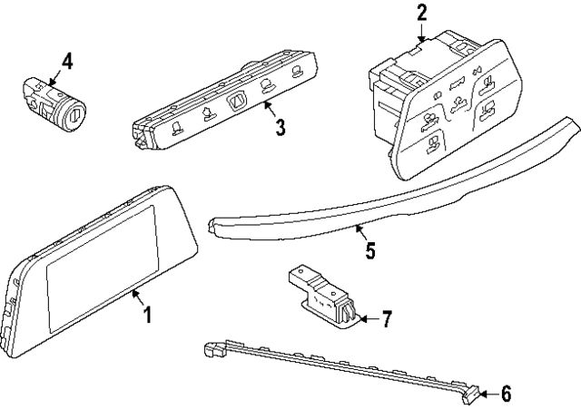 10A941193RWVQ - : Headlight Switch for Volkswagen: Atlas, ID. Buzz Image