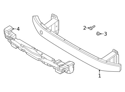 Bumper & Components - Front for 2021 Genesis GV80 #1