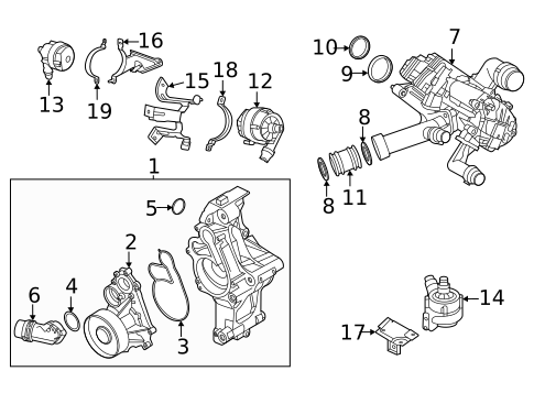 Water Pump for 2021 BMW X6 #0