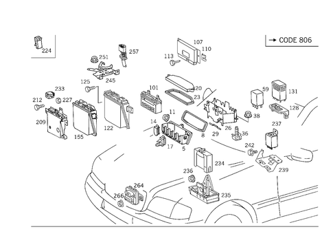 Apparatus Case and Control Units for 1999 Mercedes-Benz C280 #1