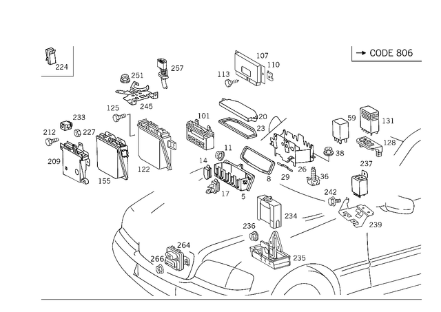 1299974581 - Electrical Equipment and Instruments: Grommet for Mercedes-Benz: 300SL, C220, C230, C280, C43 AMG Image image
