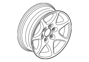 20942021 - Suspension: Wheel-17X8.0J Steel 24Mm 0/S 139.7X6Xm14 Black for Cadillac: Escalade, Escalade ESV | Chevrolet: Silverado 1500, Silverado 1500 LD, Suburban, Tahoe | GMC: Yukon, Yukon XL Image