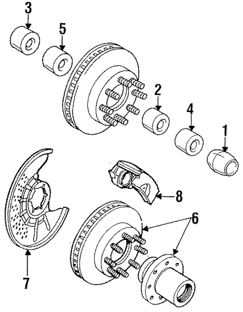 Front Brakes for 1988 Ford Ranger #0