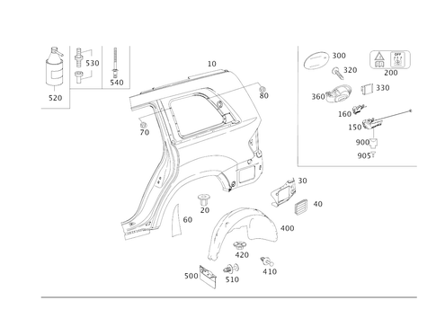 Rear Fender for 2009 Mercedes-Benz GL550 #0