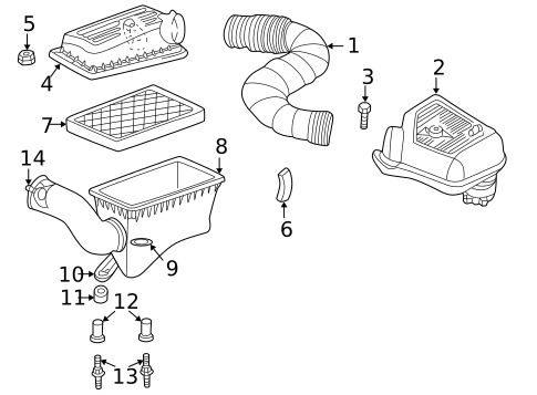 Air Intake for 2000 Dodge Dakota #0