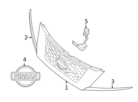 Grille & Components for 2015 Nissan Pathfinder #0