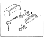 F1CZ13A624B - : High Mount Lamp Bracket for Ford Image
