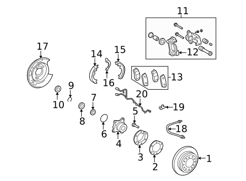 Brake Components for 2014 Toyota FJ Cruiser #1
