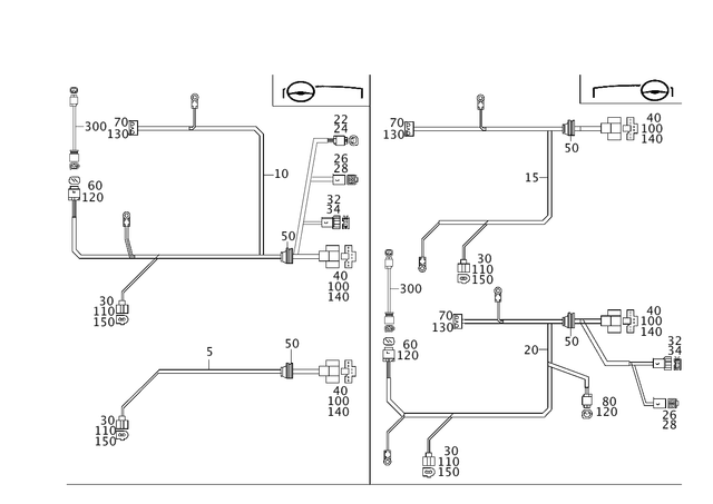 2035406633 - Electrical Equipment and Instruments: Electric Line for Mercedes-Benz: 180C, C230, C240, C280, C32 AMG, C320, C350, C55 AMG, CLK320, CLK350, CLK500, CLK55 AMG, CLK550, CLK63 AMG Image image
