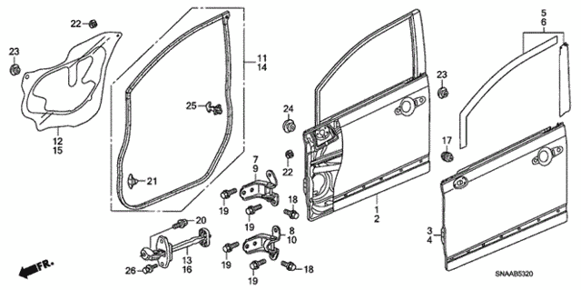 Front Door Panels for 2009 Honda Civic #0