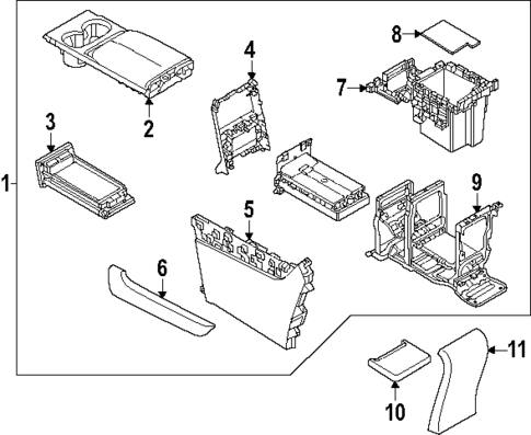 Rear Console for 2024 Mazda CX-90 #0