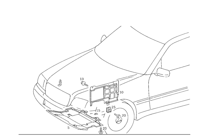 2025240430 - Chassis Sheet Metal: Trim for Mercedes-Benz: C220, C230 Image image