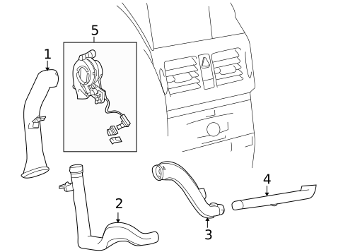 Ducts for 2015 Mercedes-Benz GLK250 #1