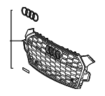 8W6853651BLT94 - Body: Center Grille for Audi: A5 Quattro, A5 Sportback Image