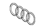 8J0853605BT94 - Body: Emblem for Audi: A3, A3 Quattro, A4, A4 allroad, A4 Quattro, A5 Quattro, A5 Sportback, RS3, RS5, RS5 Sportback, S3, S4, S5, S5 Sportback Image