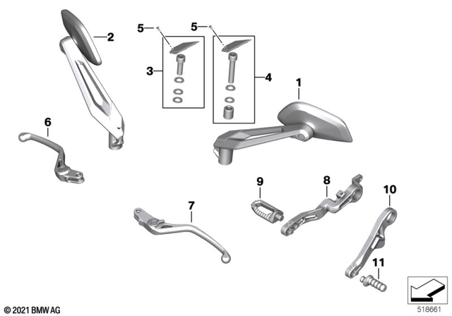 23418405794 - : Pedal toe piece, shifter for BMW-Motorrad Image