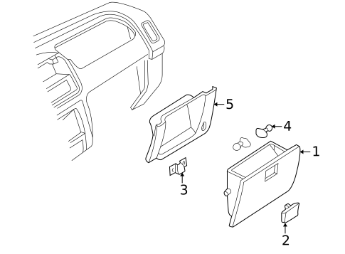 Glove Box for 2000 Nissan Xterra #0