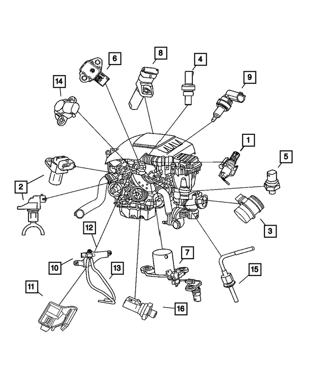 68089421AB - Electrical: Exhaust Back Pressure Sensor for Mopar Image image
