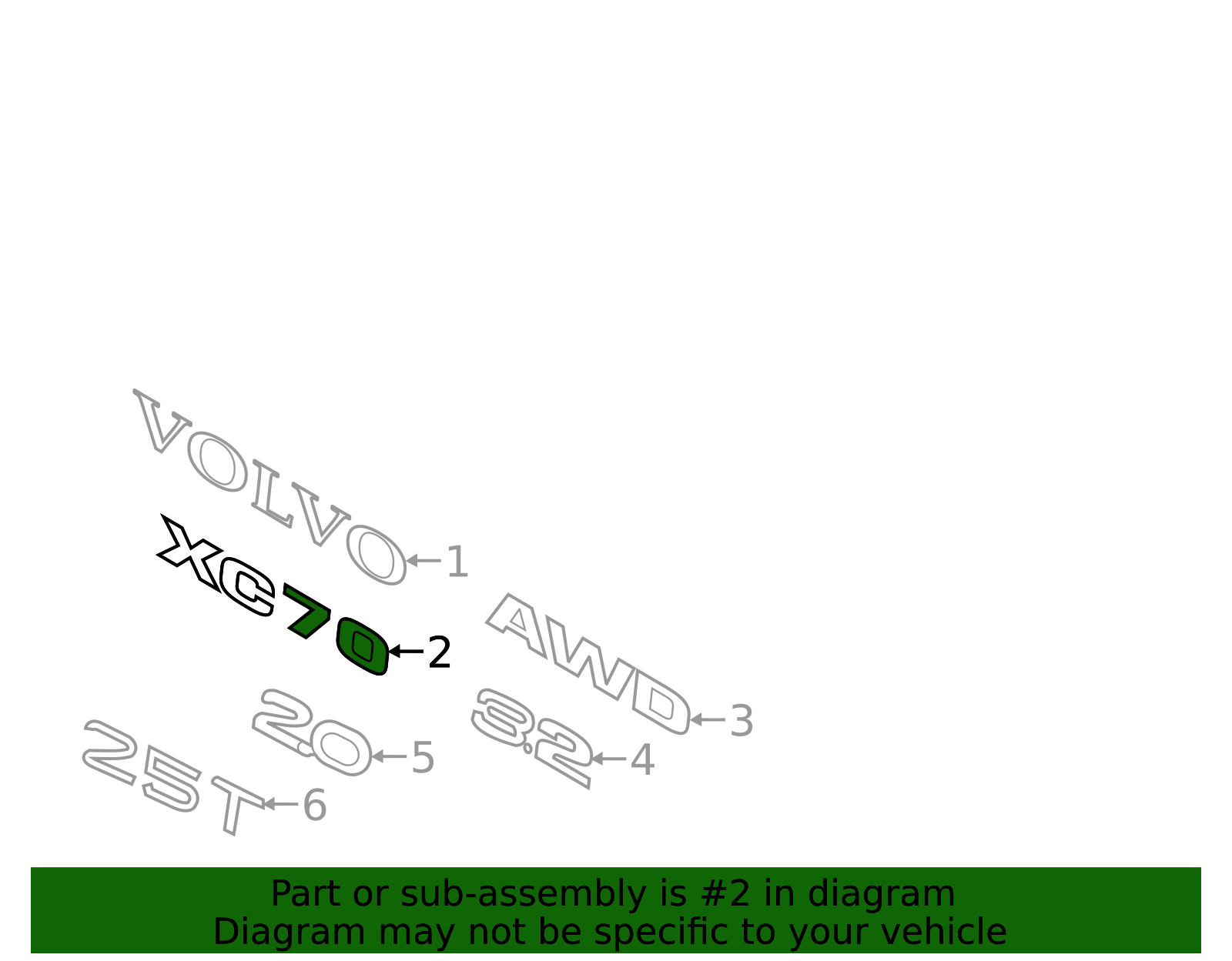 Volvo Rear Hatch Emblem - Factory Logo Badge - Part #31265789 ...