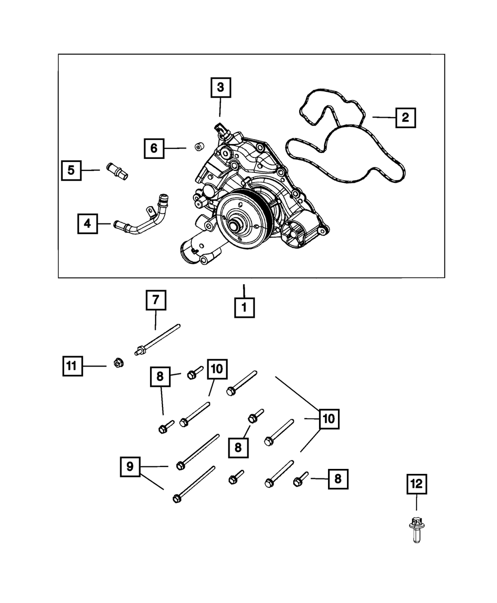 04893154AC Water Pump Tube 2014-2025 Ram Mopar Wholesale Parts