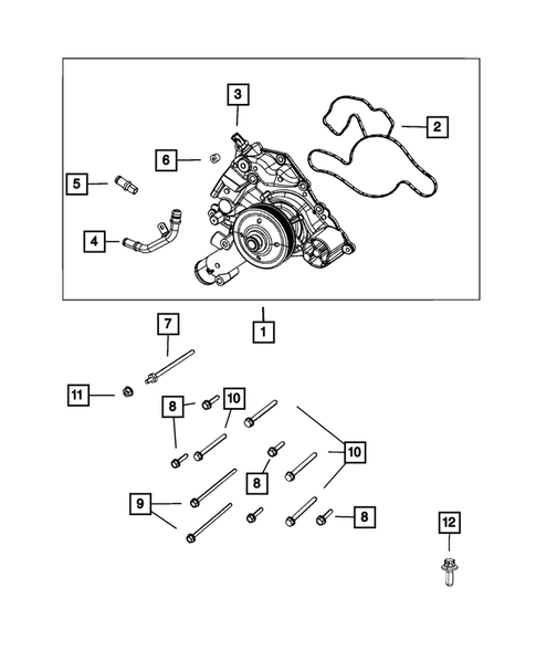 Water Pump and Related Parts for 2015 Ram 2500 #3