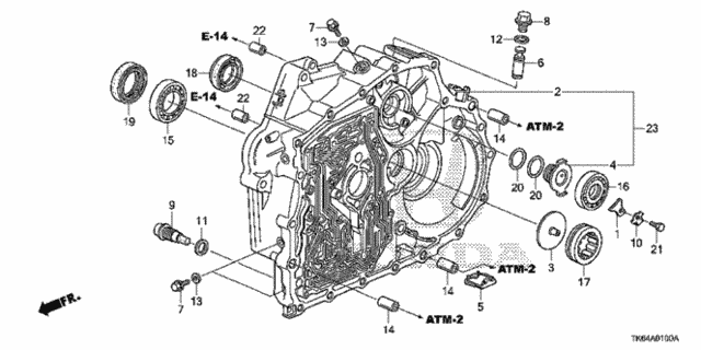 AT Torque Converter Case for 2012 Honda Fit #0