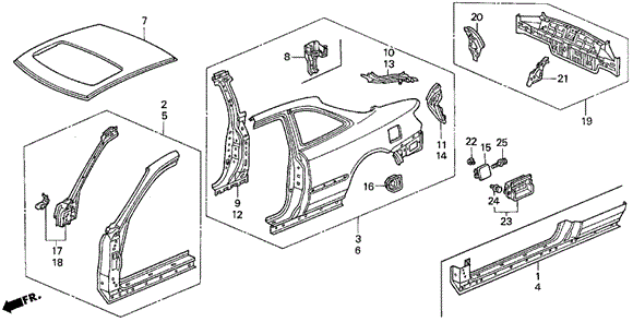 Outer Panel for 1998 Acura CL #0