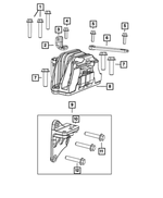 6509262AA - 2.4L Gas; Engine: Hex Flange Nut, Mounting for Mopar Image