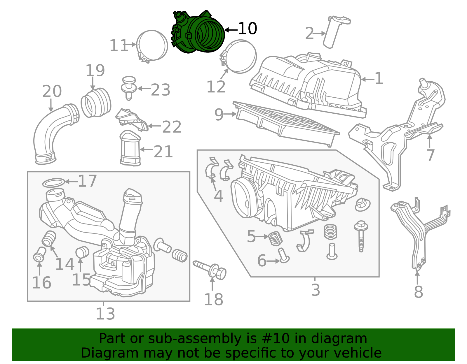 Tuyau D'admission D'air Pour Honda Civic 2012-2015 - Réf. 17225-R1A-A01, En ABS Noir - Remplacement Direct