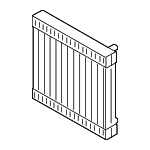 17118620207 - Cooling System: Auxiliary Radiator for BMW: 530e, 530e xDrive, 530i, 530i xDrive, 540d xDrive, 540i, 540i xDrive, 640i xDrive Gran Turismo, 740e xDrive, 740i, 740i xDrive, 745e xDrive, 750e xDrive, 750i, 750i xDrive, 760i xDrive, 840i, 840i Gran Coupe, 840i xDrive, 840i xDrive Gran Coupe, Alpina B7, Alpina B8 Gran Coupe, M5, M5 Touring, M550i xDrive, M760i xDrive, M8, M8 Gran Coupe, M850i xDrive, M850i xDrive Gran Coupe, X3, X5 Image