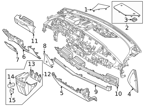 Instrument Panel Components for 2022 Kia EV6 #0