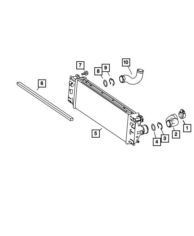 68047331AA - Cooling: Turbo To Charge Air Cooler Hose for Mopar Image
