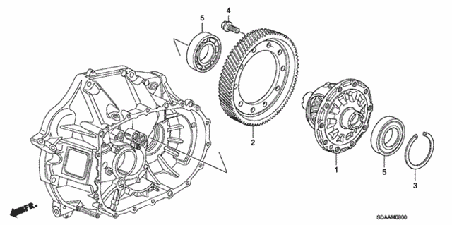 MT Differential (L4) for 2007 Honda Accord #0