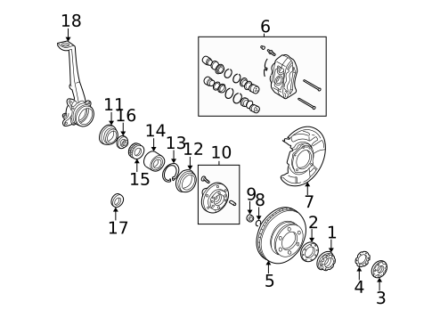 Front Brakes for 1997 Toyota Tacoma #1