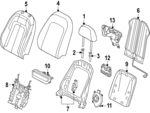 85H881806BHIOY - : Seat Back Cover for Audi Image