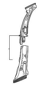 84296101 - Body: Center Pillar Reinforced for Buick: Enclave Image