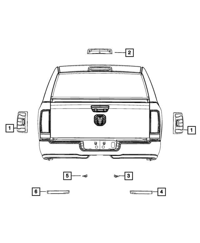 68523966AC - Electrical: Center High Mounted Stop Lamp for Mopar Image