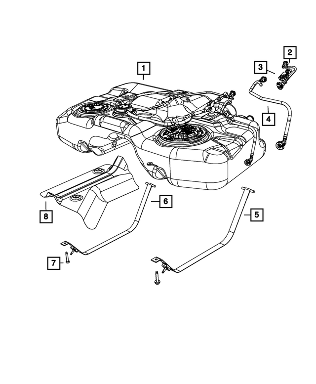68087103AB - : Fuel Vapor Re-Circulation Tube for Mopar Image