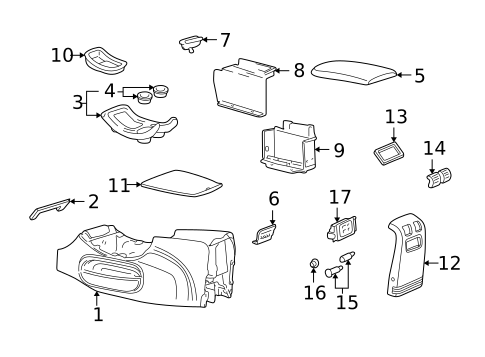 Floor Console for 2001 Ford Expedition #0