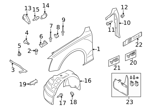 Exterior Trim - Fender for 2009 Audi A5 Quattro #0