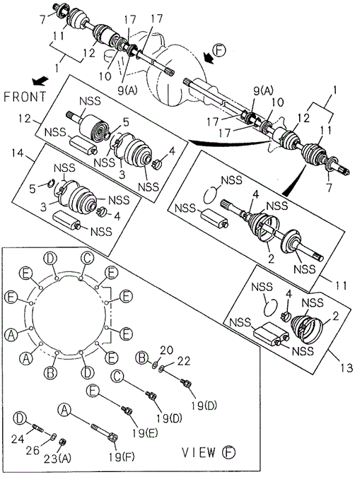 Driveshaft for 1997 Honda Passport #0