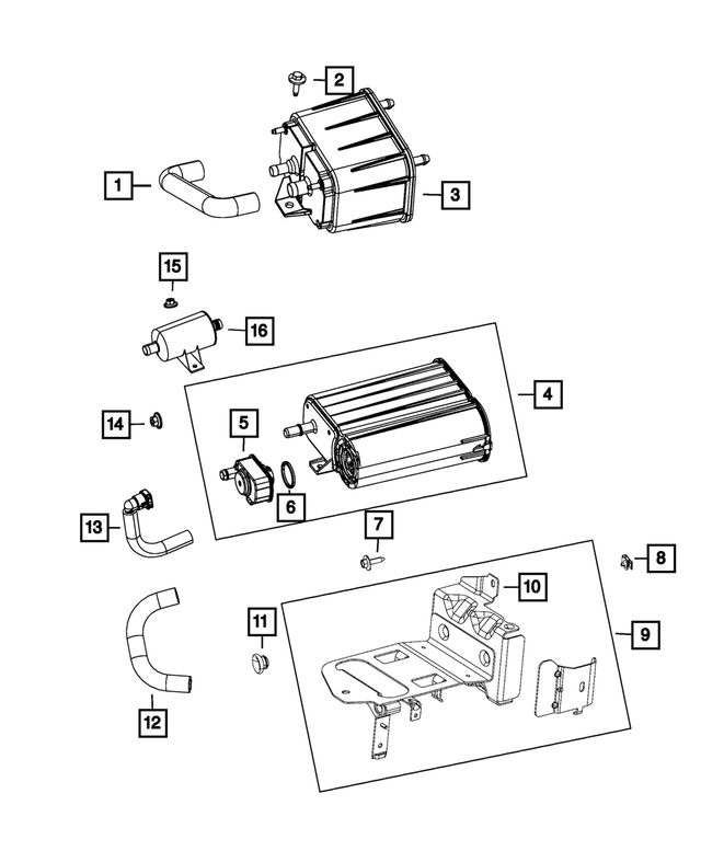 52121718AB - Emission Controls: Filter To Canister Hose for Mopar Image