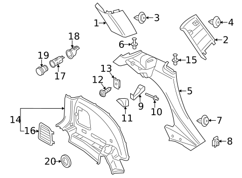 Interior Trim - Quarter Panels for 2014 Mini Cooper Countryman #0