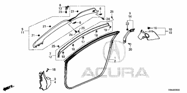 Pillar Garnish for 2019 Acura NSX #0