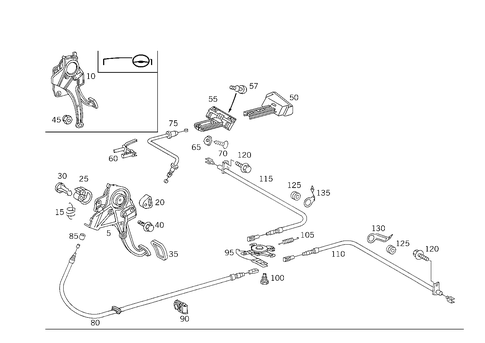Foot Operated Parking Brake for 2002 Mercedes-Benz CL55 AMG #0
